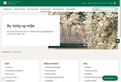 Sektionssiden By, bolig og miljø på frederiksberg.dk med billede, intro og emnebokse